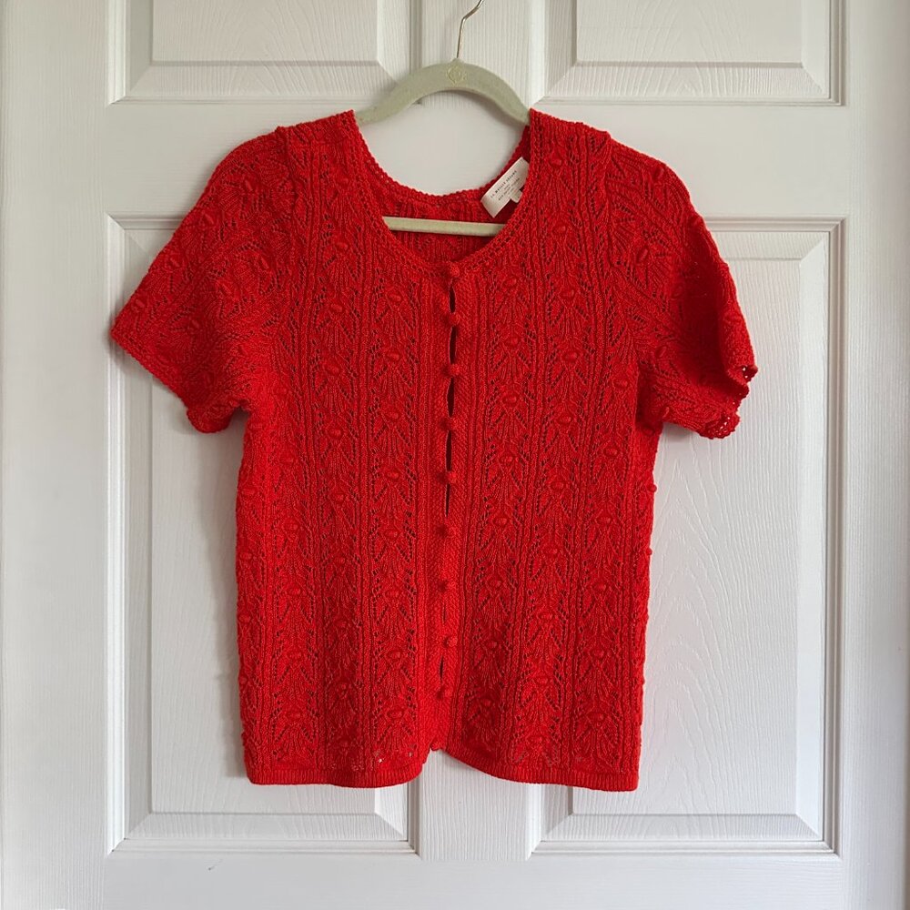 Sezane Milane Cardigan Coral Sz L